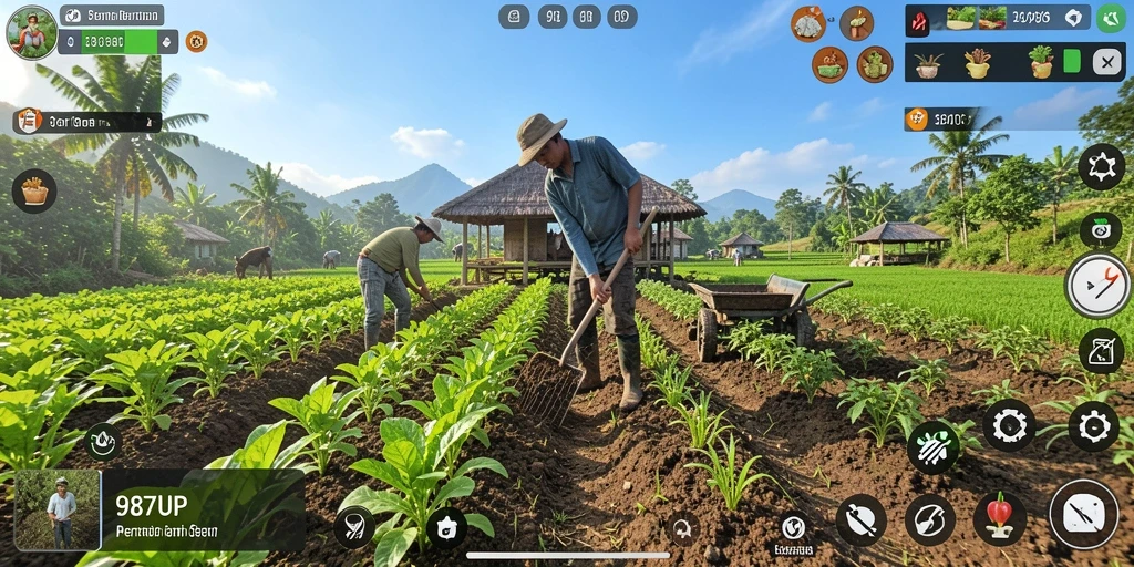 Pengalaman gameplay menarik di dunia pertanian 987UP.