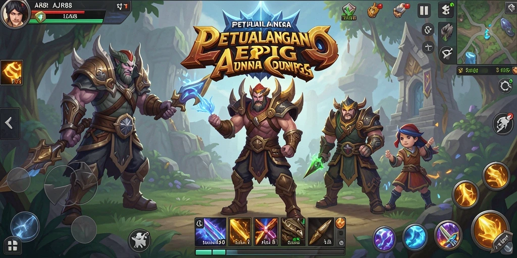 Tangkapan layar gameplay AJR88 menampilkan aksi pertarungan ARPG yang seru.