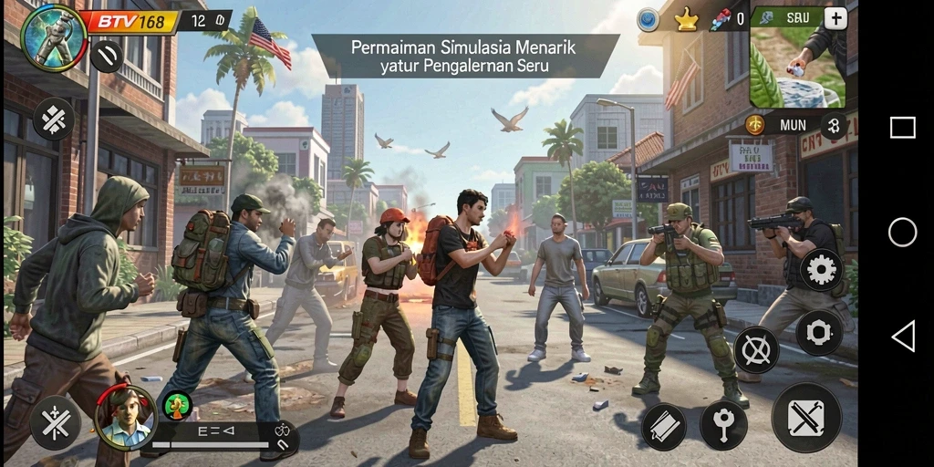 Screenshot gameplay BTV168 menampilkan interaksi mendalam dalam simulasi.