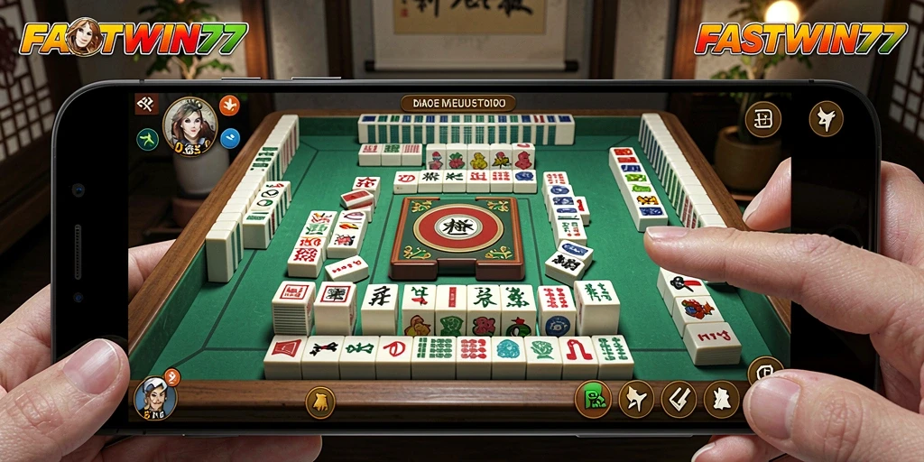Tangkapan layar permainan FASTWIN77 yang menunjukkan pengalaman bermain Mahjong.