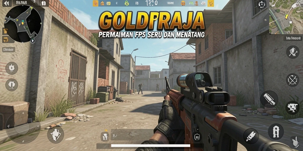 Tampilan gameplay seru dan mendebarkan dari GOLDRAJA