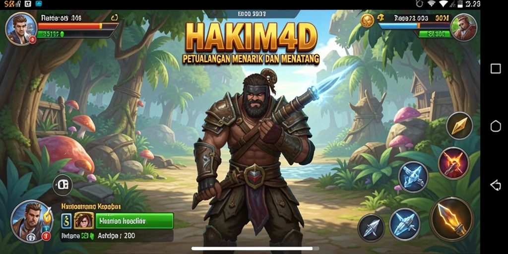Tangkapan layar HAKIM4D menunjukkan aksi petualangan yang mendebarkan.