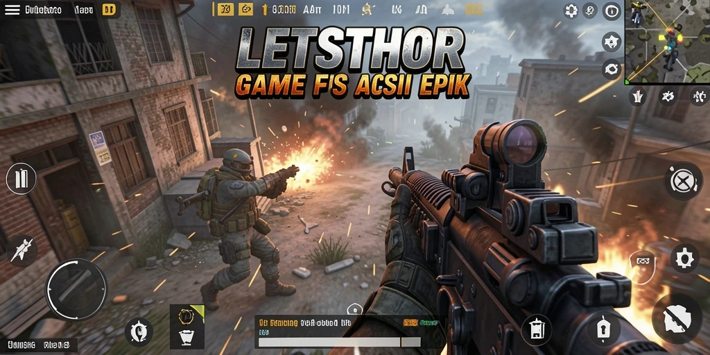 Gameplay seru LETSTHOR dengan aksi tembak-menembak yang mendebarkan.