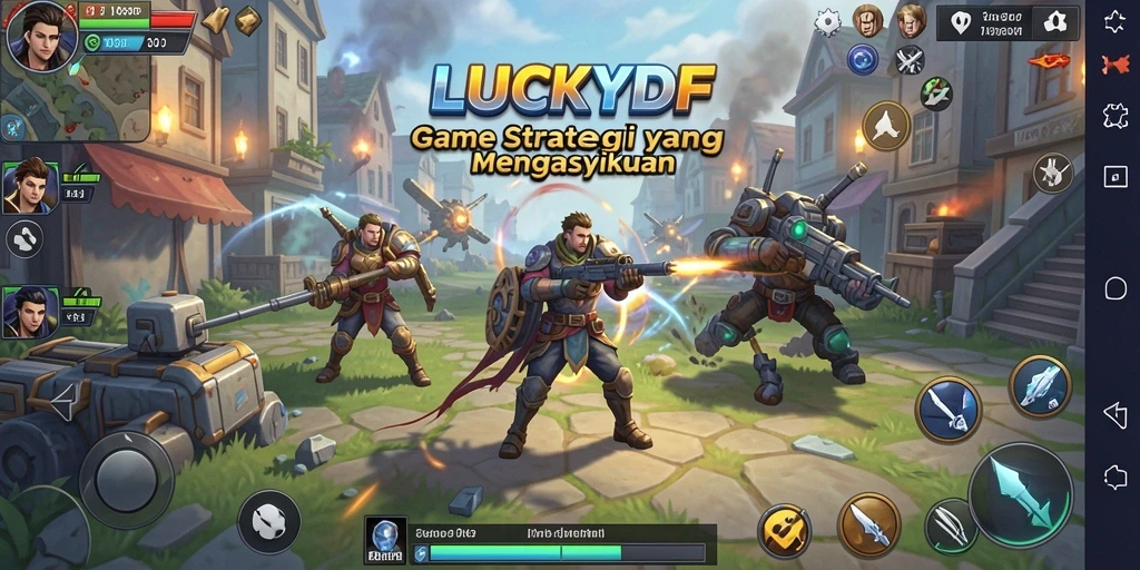 Tampilan gameplay LUCKYDF yang mendebarkan dan strategis.