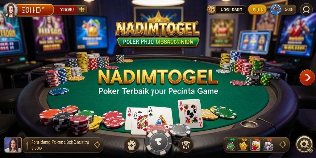Tampilan gameplay poker NADIMTOGEL yang menarik dan seru.