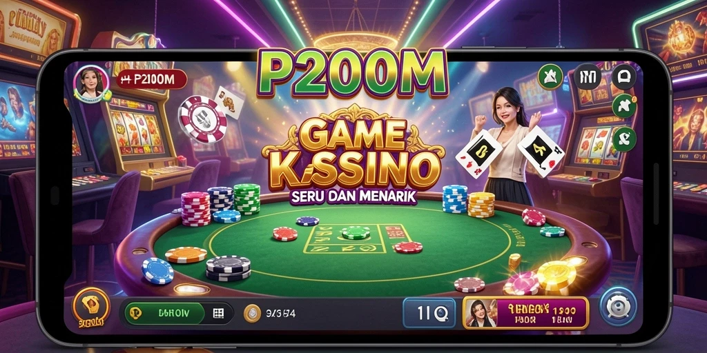 Screenshot P200M menampilkan gameplay Kasino yang mengasyikkan.