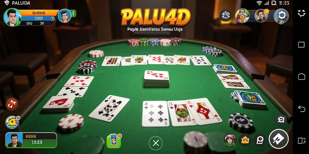 Tampilan screenshot utama PALU4D dengan gameplay Gaple yang seru.