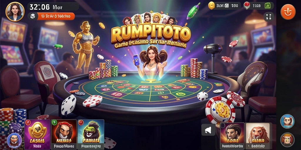 Tampilan gameplay RUMPITOTO yang seru dan interaktif di layar.