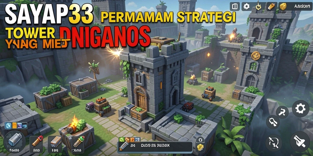 Tampilan gameplay <strong>SAYAP33</strong> yang menegangkan dalam pertahanan tower.
