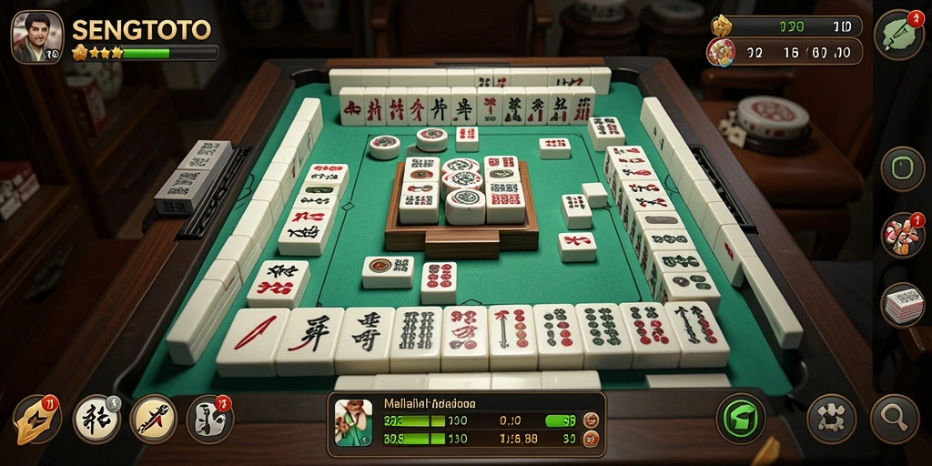 Tangkapan layar gameplay SENGTOTO yang menampilkan keseruan bermain Mahjong.