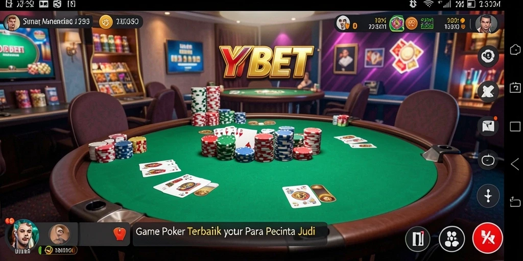 Tampilan menarik dari gameplay Poker di YYBET.